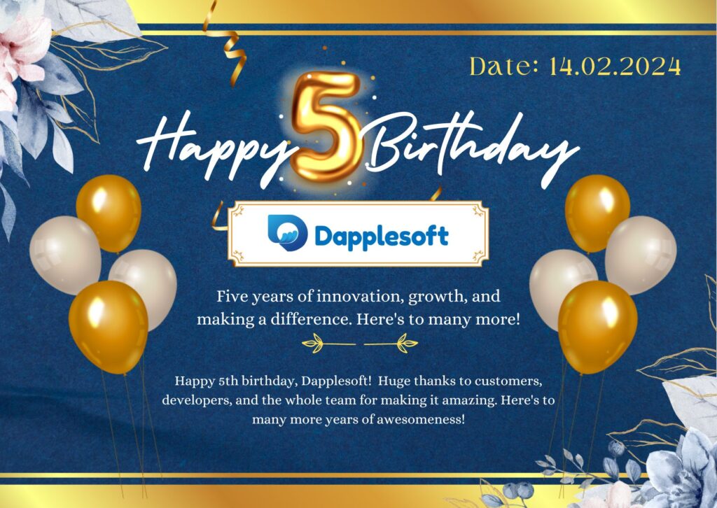 Happy 5th Birthday Dapplesoft